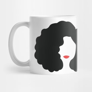 Curly Hair Silhouette Mug